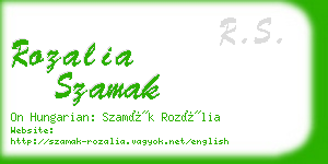 rozalia szamak business card